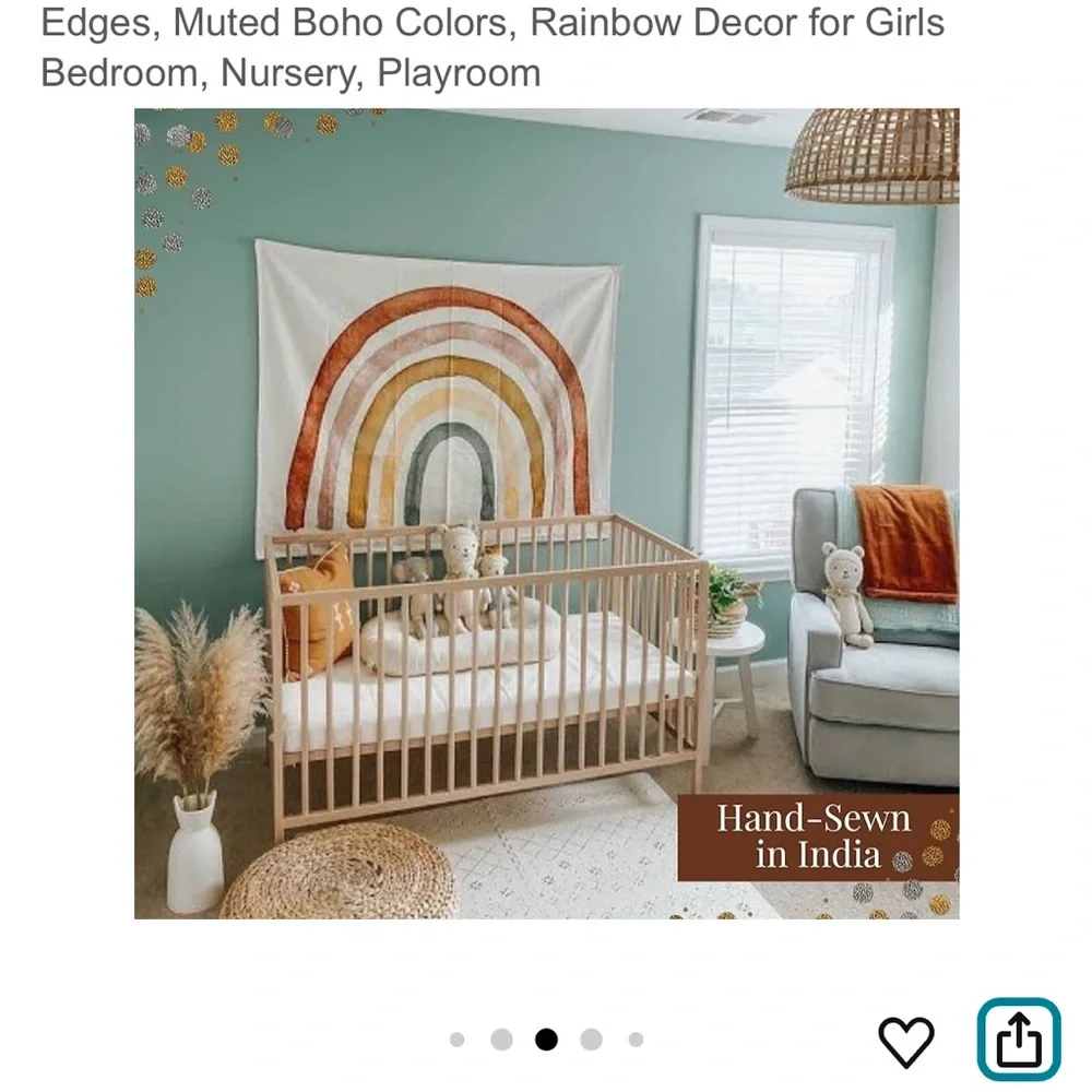 Colorful NWT Rainbow Wall Tapestry